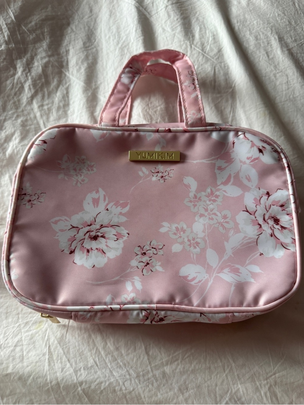 Yumi Kim Pink Floral Cosmetic Travel Case